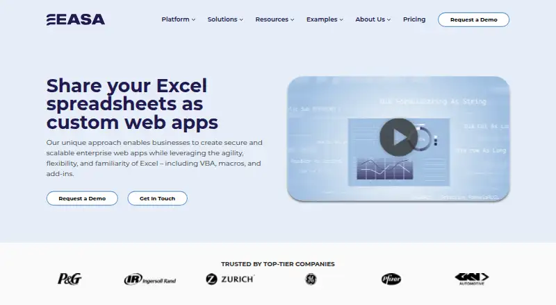 The EASA homepage