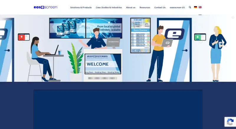 The easescreen homepage