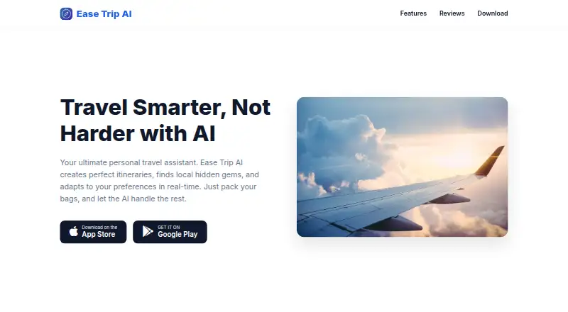 The Ease Trip AI homepage