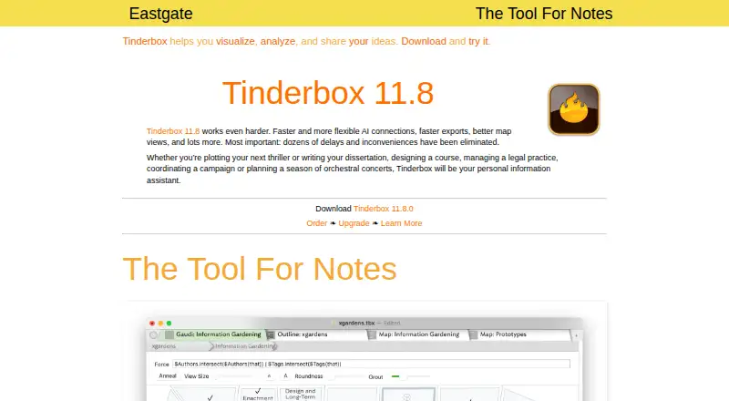 The Tinderbox homepage