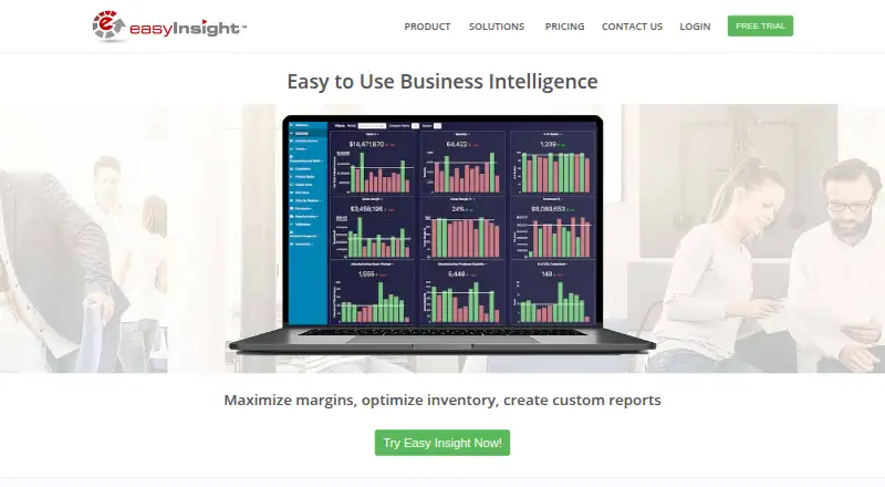 The Easy Insight homepage