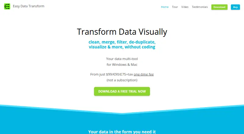 The Easy Data Transform homepage