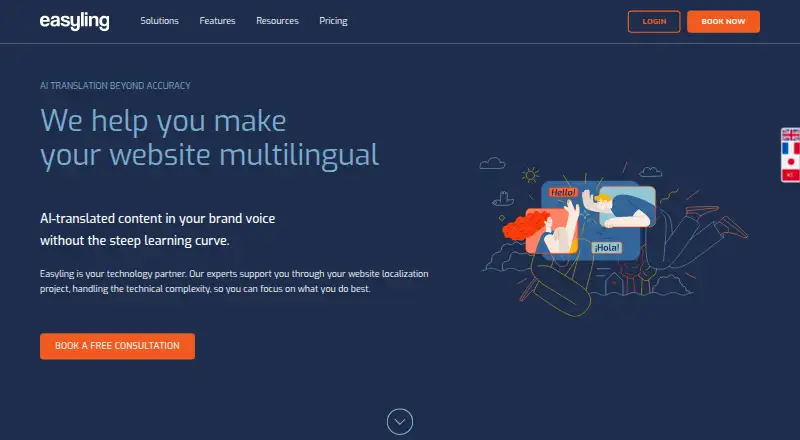 The Easyling homepage