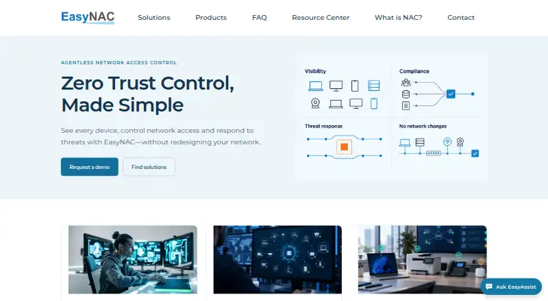 The EasyNAC homepage