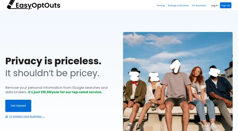 The EasyOptOuts homepage