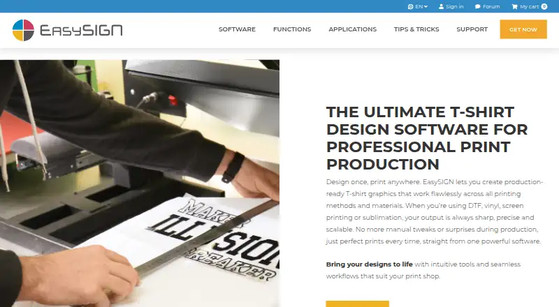 The EasySIGN homepage