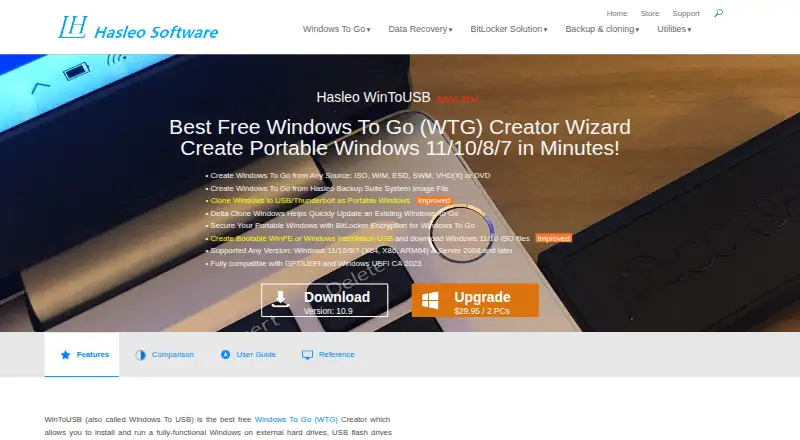 The WinToUSB homepage