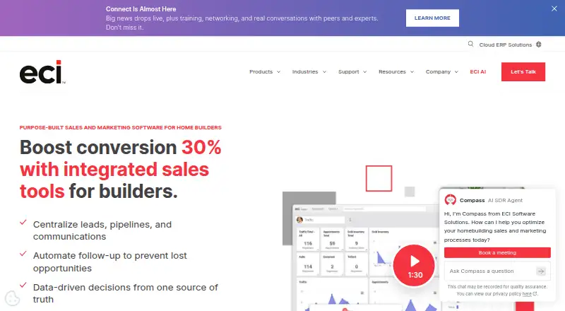 The ECI Homebuilder Sales homepage