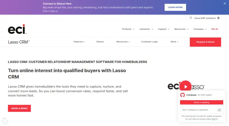 The Lasso CRM homepage