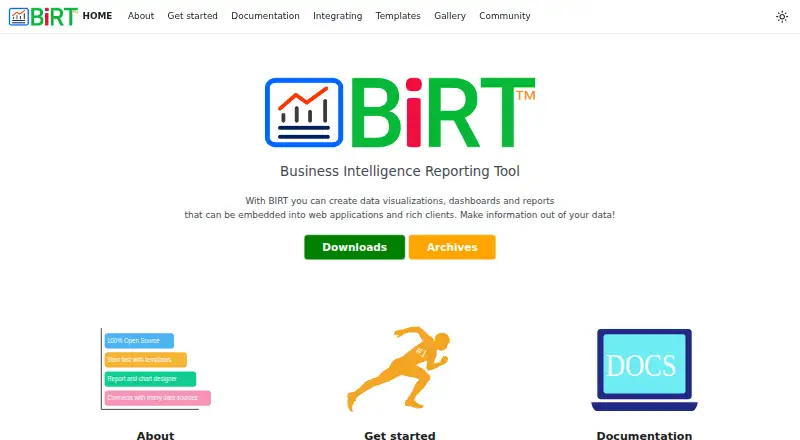 The Eclipse BIRT homepage
