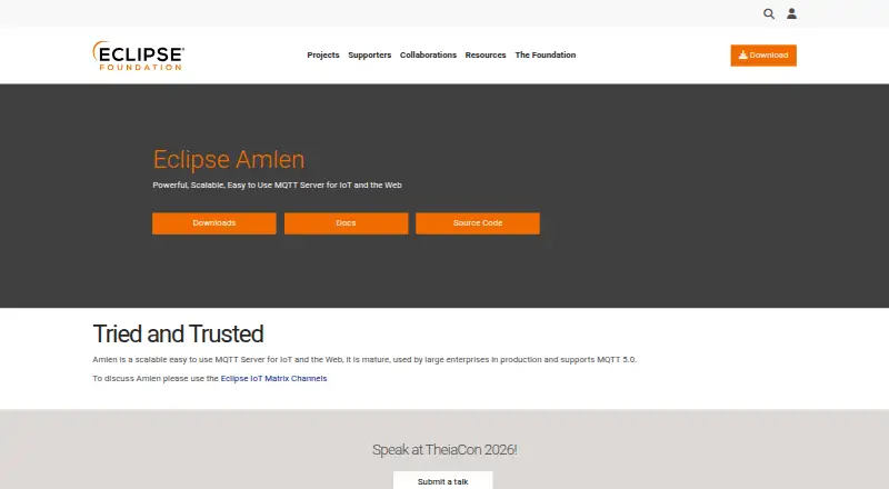 The Eclipse Amlen homepage