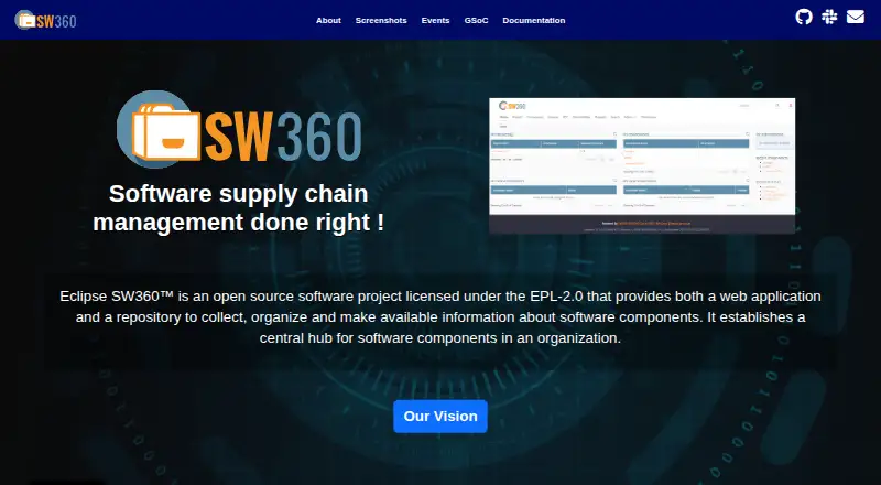 The SW360 homepage