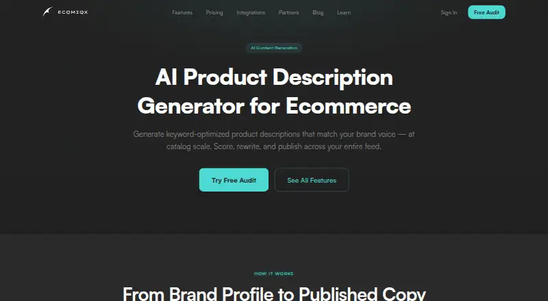 The EcomIQX homepage