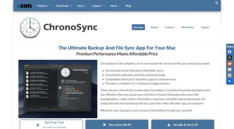 The ChronoSync homepage
