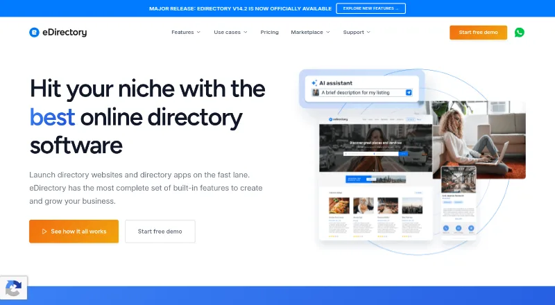 The eDirectory homepage