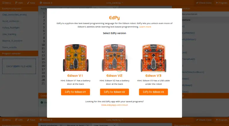 The EdPy homepage