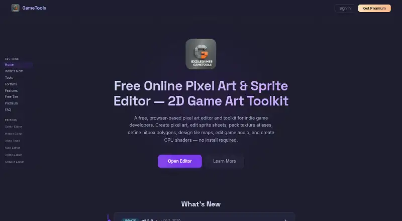 The GameTools homepage
