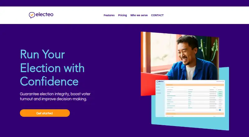 The Electeo homepage