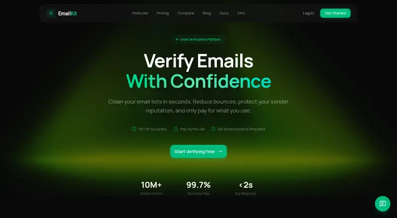 The EmailKit homepage
