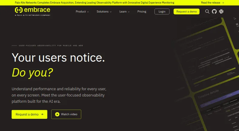 The Embrace homepage