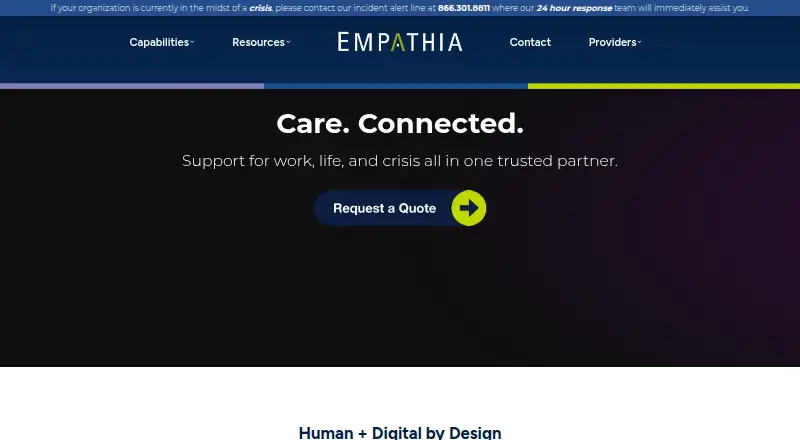 The Empathia LifeMatters homepage