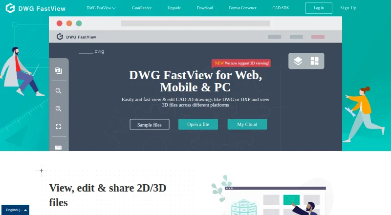 The DWG FastView homepage