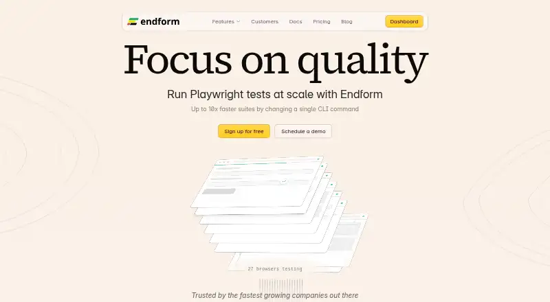 The Endform homepage