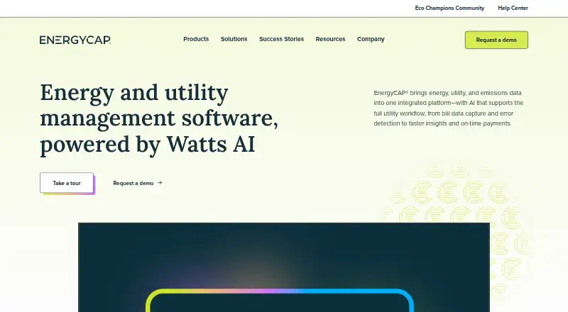 The EnergyCAP homepage