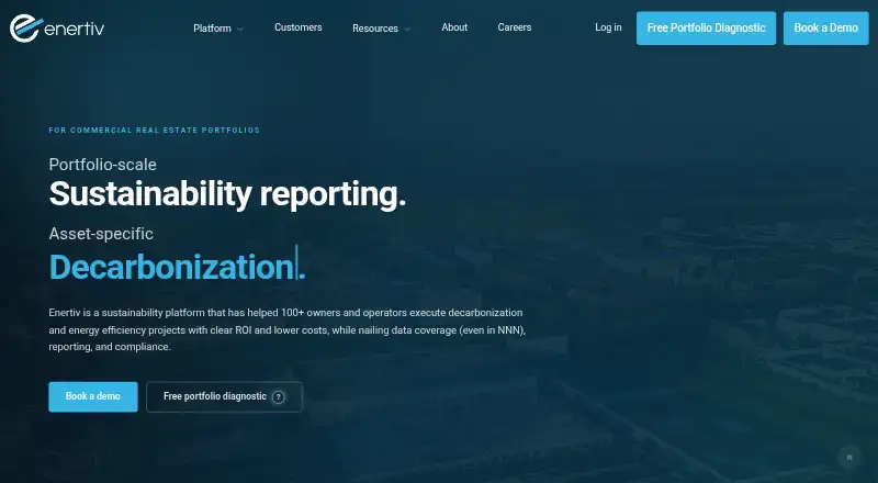 The Enertiv homepage