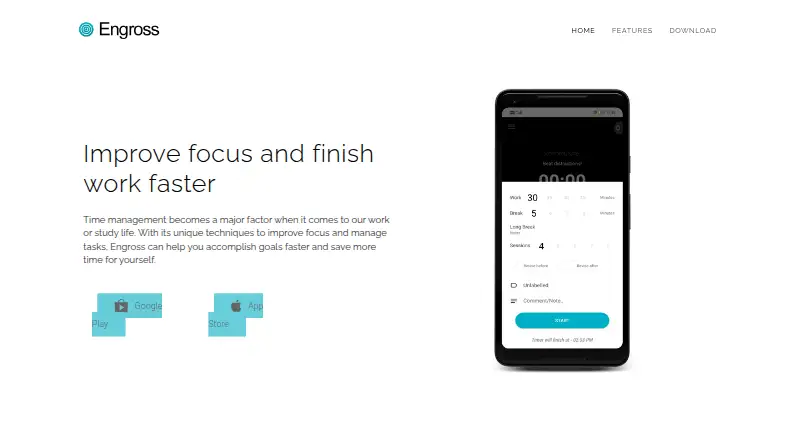 The Engross homepage