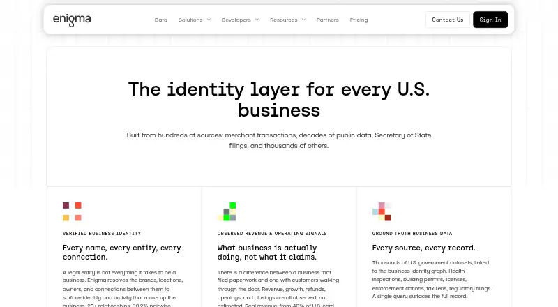 The Enigma homepage