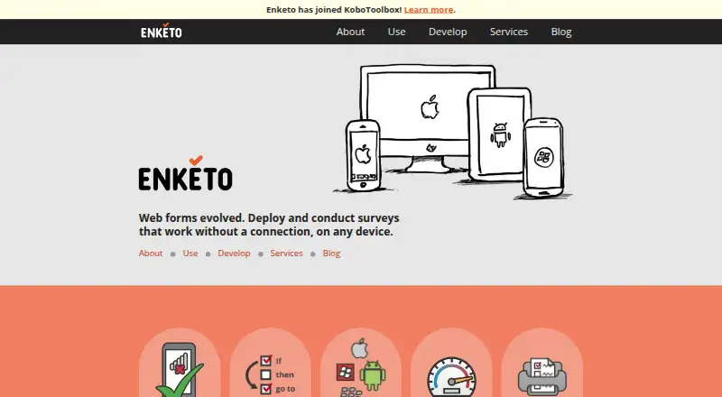 The Enketo Smart Paper homepage
