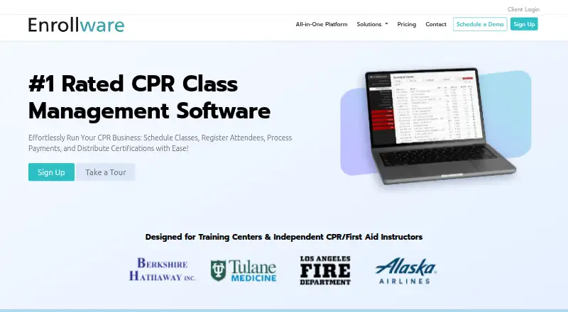 The Enrollware homepage