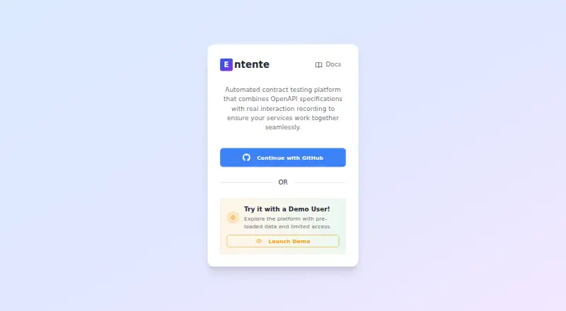 The Entente homepage