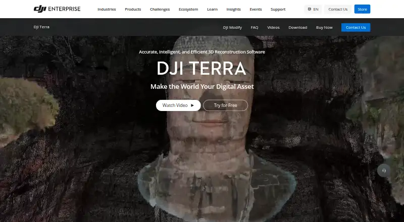 The DJI Terra homepage