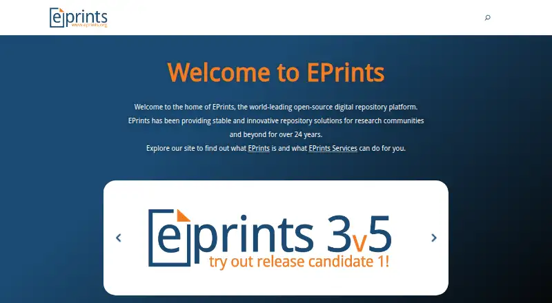 The EPrints homepage