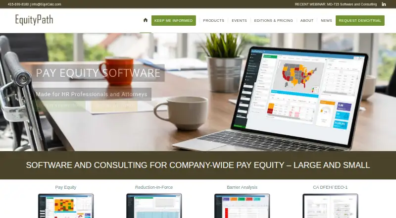 The EquityPath homepage