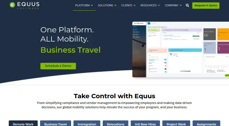 The Equus Platform homepage