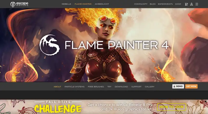 The Flame Painter homepage