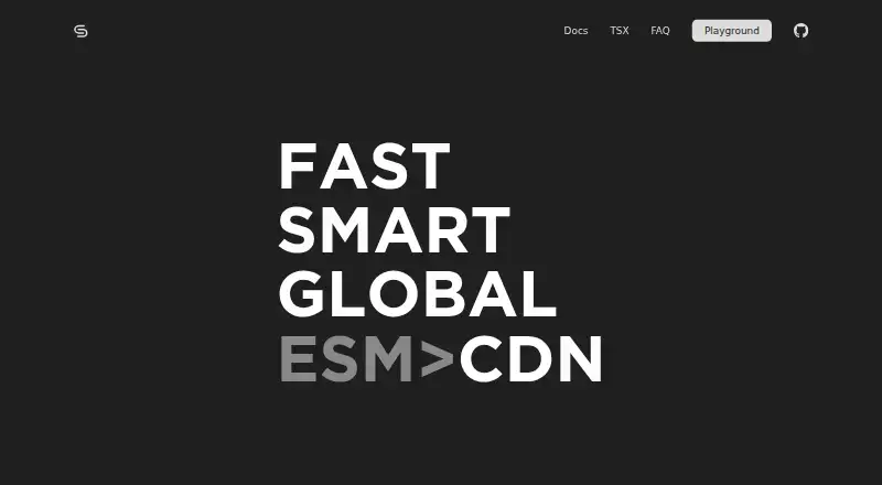 The esm.sh homepage