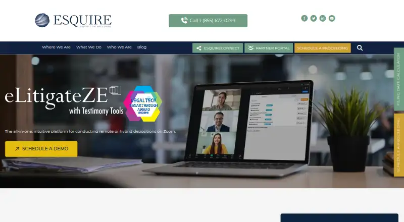 The eLitigateZE homepage