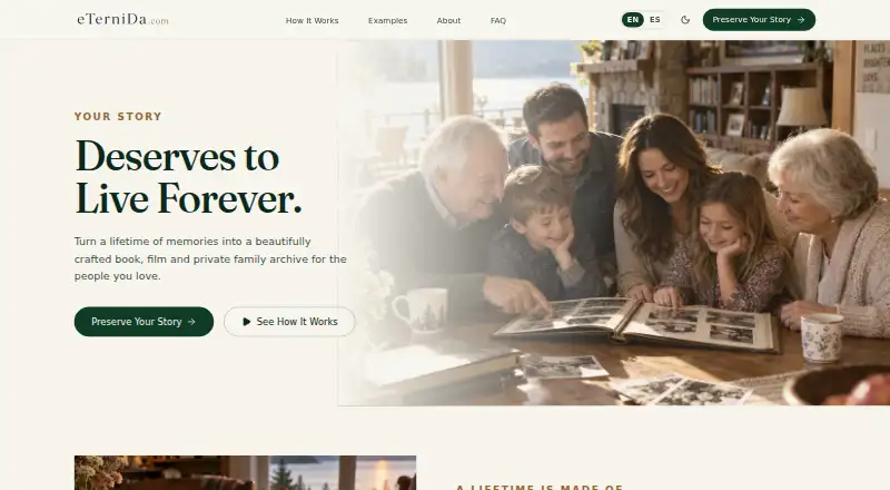 The Eternida homepage