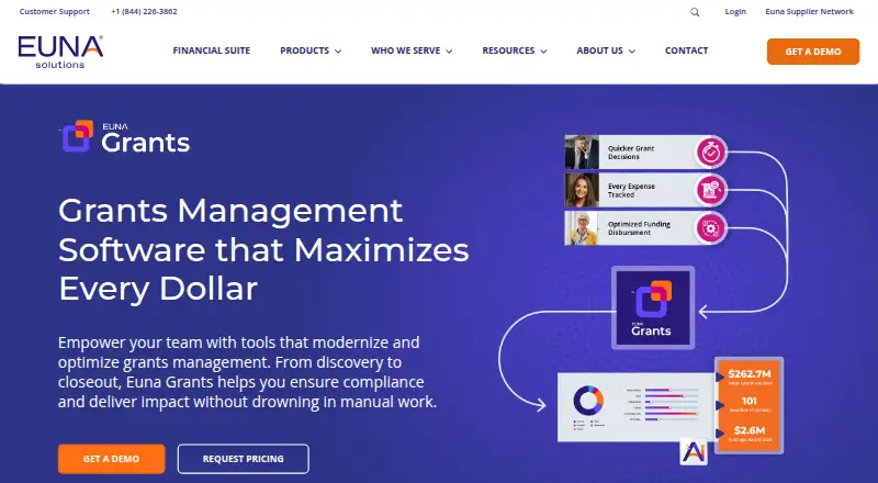 The Euna Grants homepage