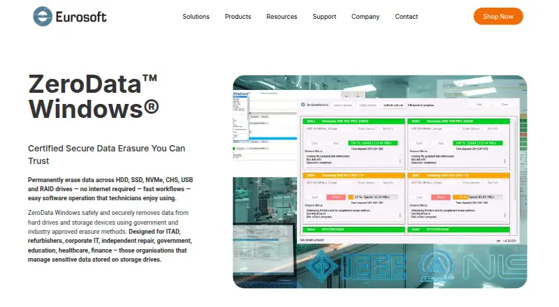 The ZeroData Windows homepage