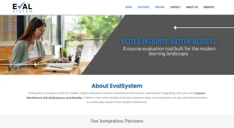 The EvalSystem homepage