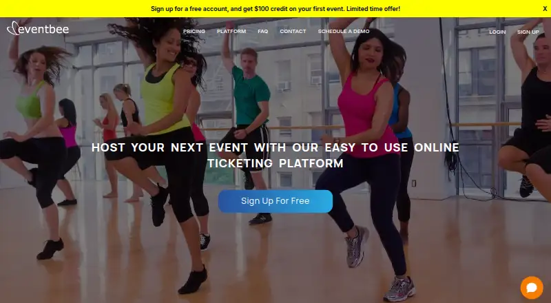 The Eventbee homepage
