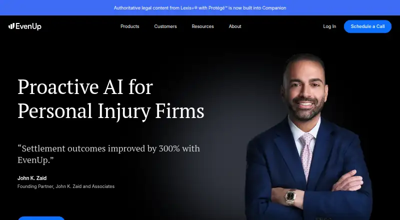 The EvenUp homepage