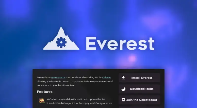The Everest homepage