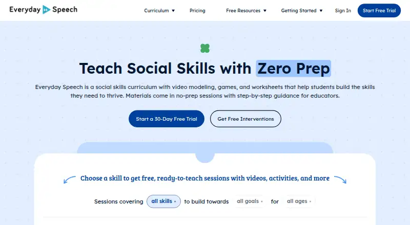 The Everyday Speech homepage