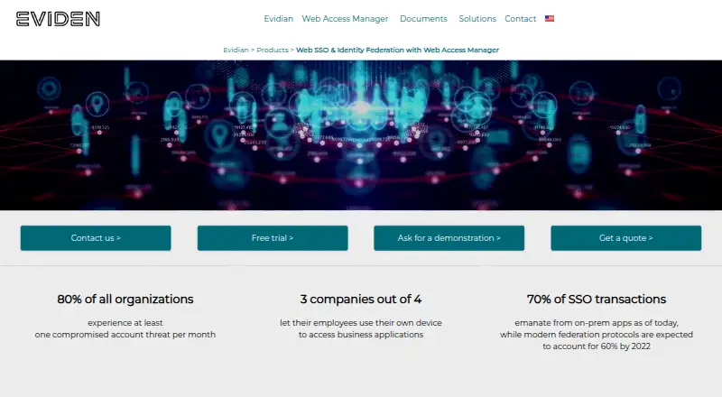 The Evidian Authenticator homepage